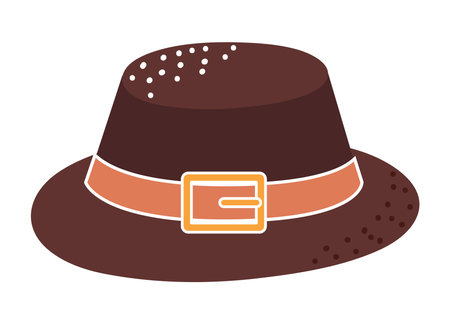 pilgrim hat iconのイラスト素材