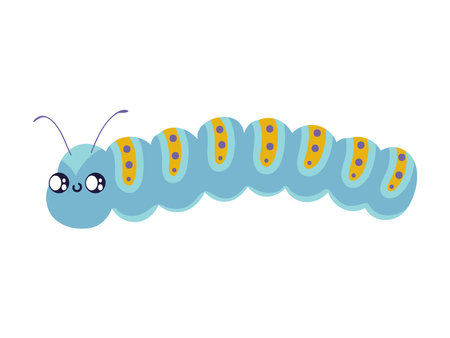 caterpillar bug cartoonのイラスト素材
