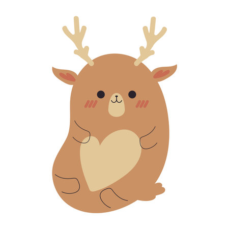 deer animal kawaiiのイラスト素材