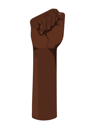 afro fist raised upのイラスト素材