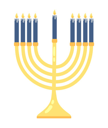 menorah hanukkah iconのイラスト素材