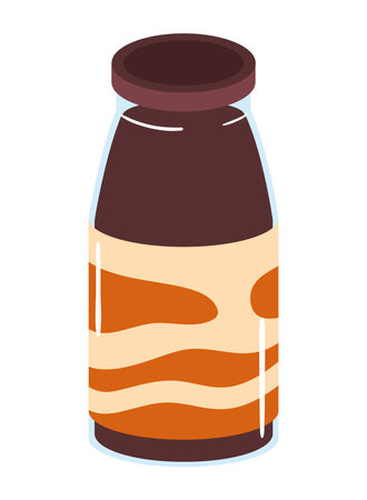 coffee beverage in bottleのイラスト素材
