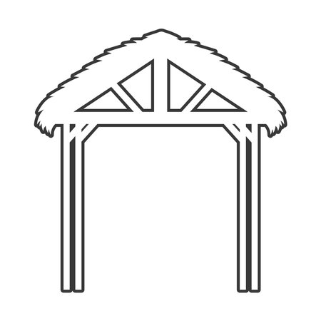 straw hut iconのイラスト素材