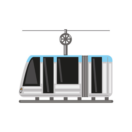 tram transport iconのイラスト素材