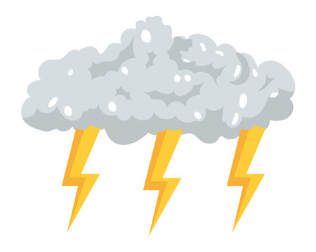 cloud storm thunderboltsのイラスト素材