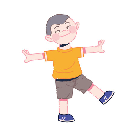 smiling asian boyのイラスト素材