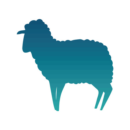 sheep silhouette iconのイラスト素材