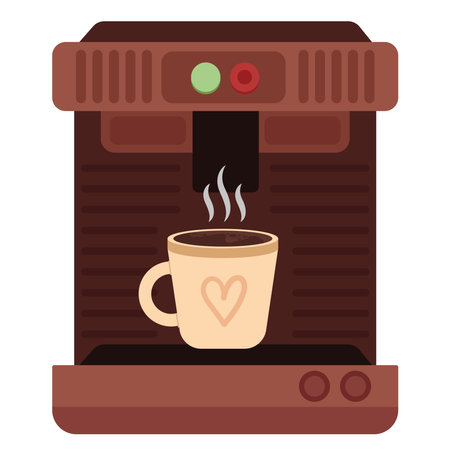 coffee cappuccino machineのイラスト素材