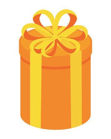 yellow gift boxのイラスト素材