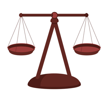 balance on white backgroundのイラスト素材