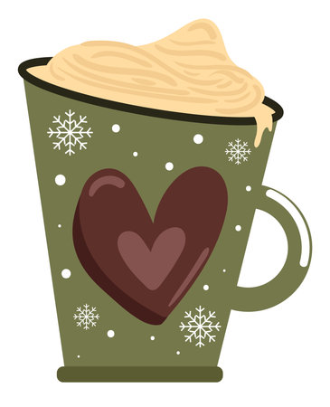 hot cocoa with creamのイラスト素材