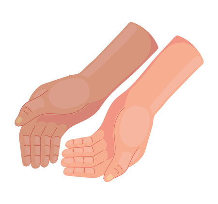human rights hands supportのイラスト素材