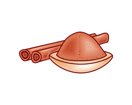 cinnamon on plate iconのイラスト素材