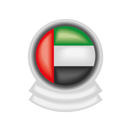 UAE flag buttonのイラスト素材