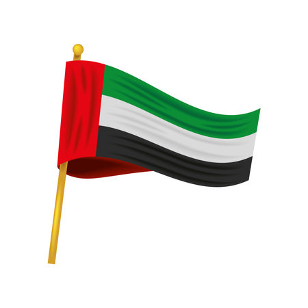 flag of United Arab Emiratesのイラスト素材