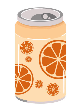carbonated orange beverageのイラスト素材