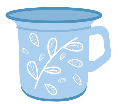 porcelain mug floralのイラスト素材