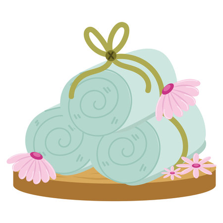 towels spa iconのイラスト素材