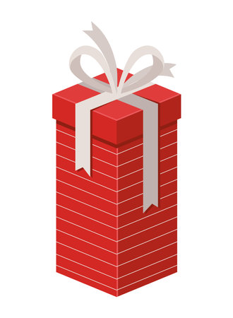 red gift boxのイラスト素材