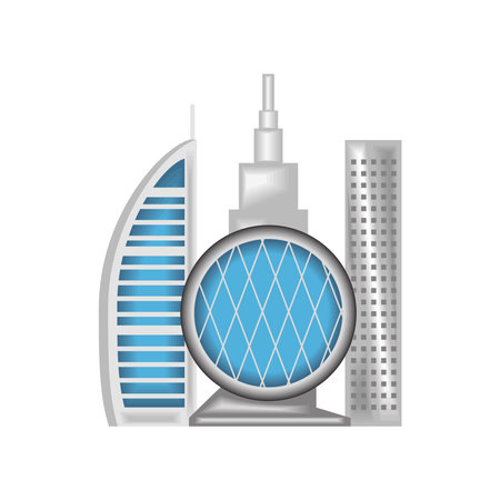 UAE famous landmarksのイラスト素材