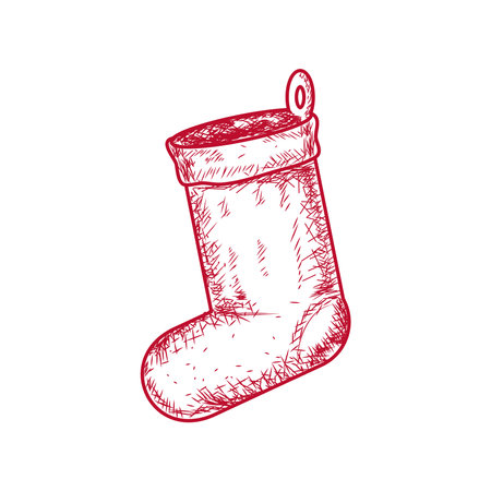 stocking christmas iconのイラスト素材