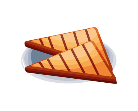 toasts bread iconのイラスト素材