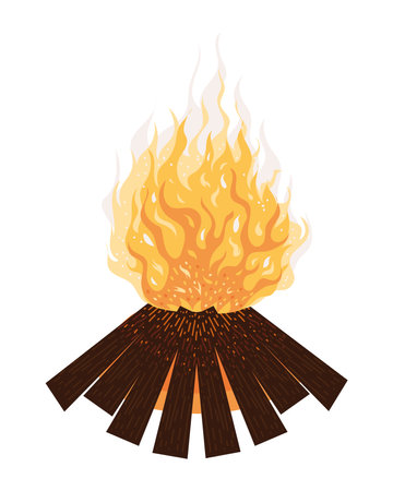 burning bonfire iconのイラスト素材