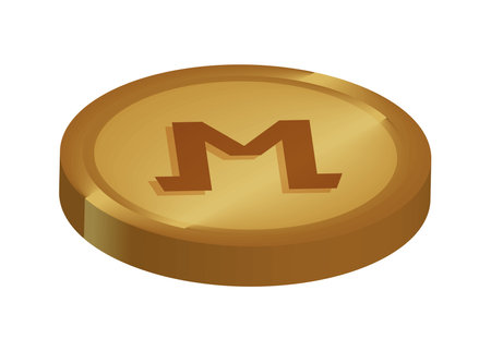 monero digital cryptocurrencyのイラスト素材