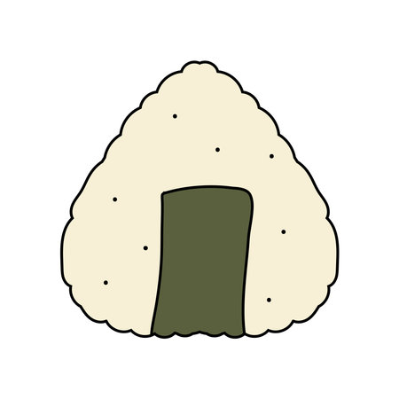 onigiri food minimalistのイラスト素材