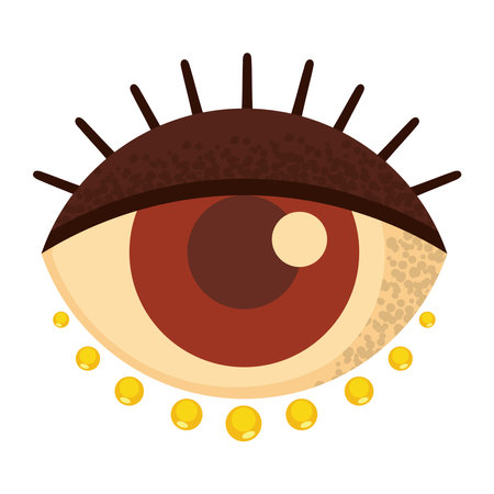 eyeball boho designのイラスト素材