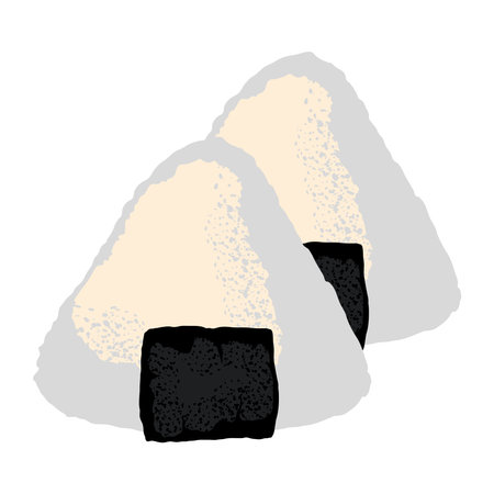 onigiri triangles of riceのイラスト素材