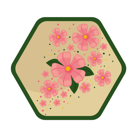 flowers and foliageのイラスト素材