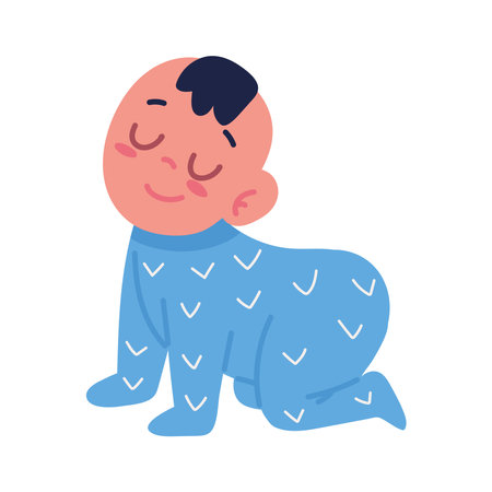baby in bodysuitのイラスト素材