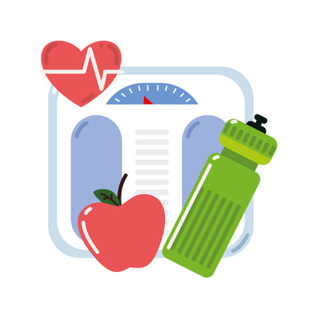 fitness lifestyle conceptのイラスト素材