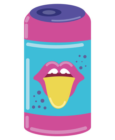 soda can 90s pop artのイラスト素材