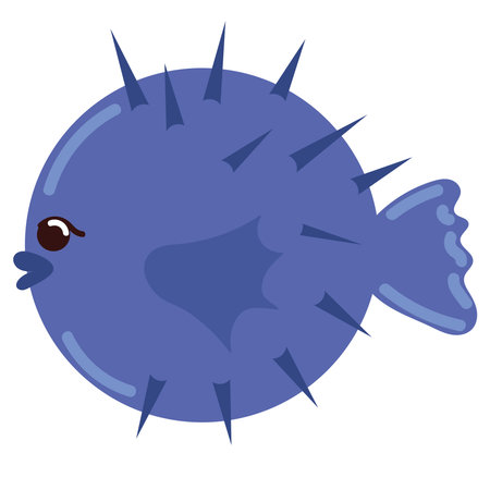 blowfish sea iconのイラスト素材