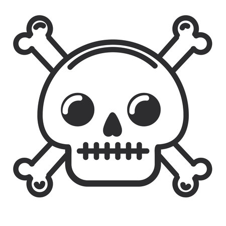 skull tattoo iconのイラスト素材