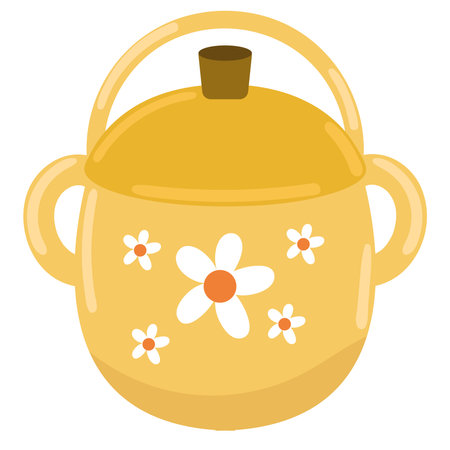 yellow kettle iconのイラスト素材