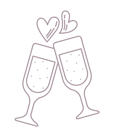 toast champagne glassesのイラスト素材