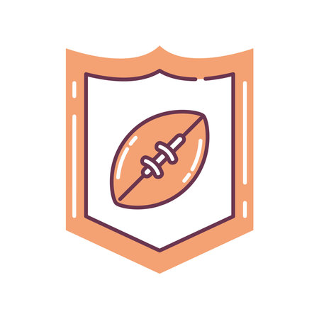 american football shieldのイラスト素材
