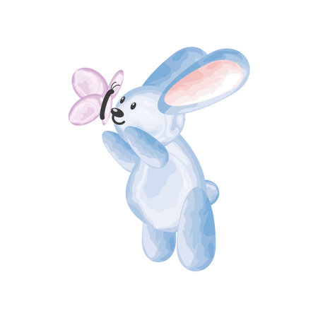 rabbit adorable animalのイラスト素材