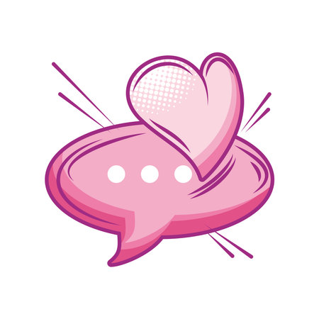 love speech bubble valentines dayのイラスト素材