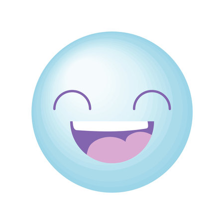 happy emoticon social mediaのイラスト素材