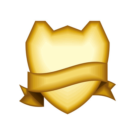 golden shield vectorのイラスト素材
