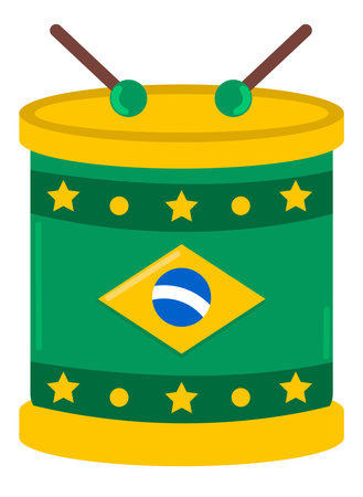 drum instrument brazilのイラスト素材