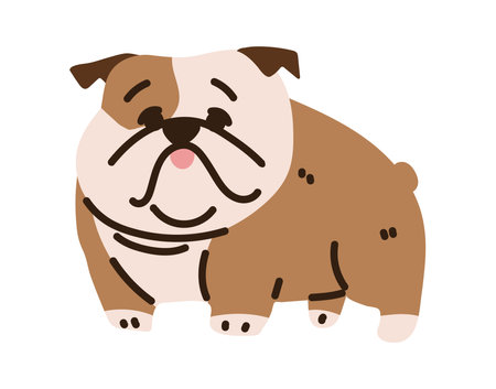 bulldog dog iconのイラスト素材