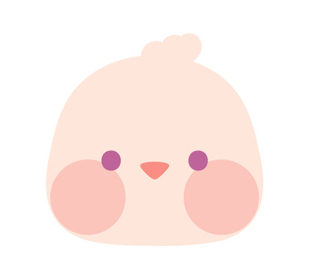 cute chicken iconのイラスト素材