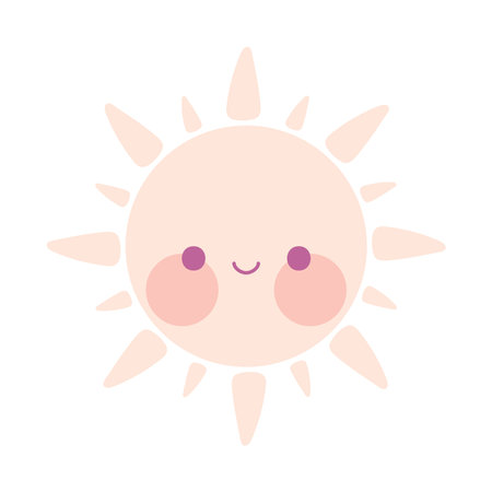 cute sun iconのイラスト素材