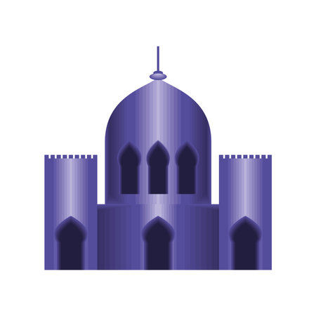 arabic mosque buildingのイラスト素材