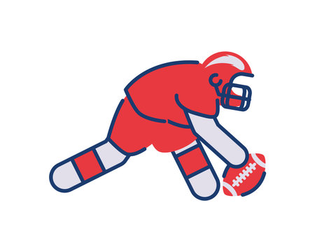 player man american footballのイラスト素材